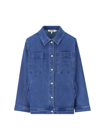 Dior Baby  Buttoned Long In Blue