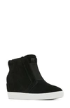 Sorel Out N About Wedge Sneaker Booties In Black/sea Salt