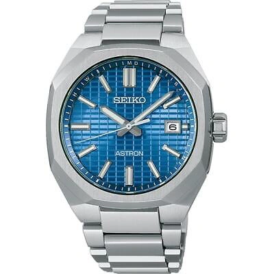 Pre-owned Seiko Astron Nexter Dyna Sbxy061 Solar Radio Analog Watch Blue Titanium