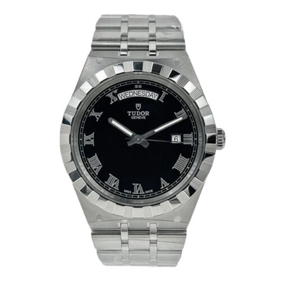 Pre-owned Tudor 2023  Royal 28600 Day-date Black Dial Steel Automatic Men's Watch B/p