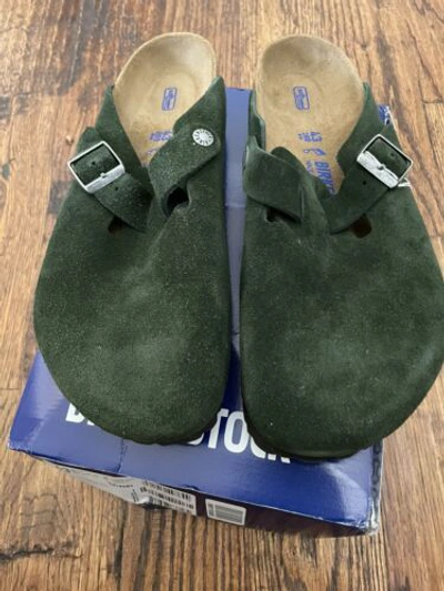 Pre-owned Birkenstock Boston Mountain View Green - Size 43/us 10 Rare Discontinued Color