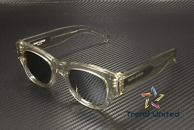 Pre-owned Saint Laurent Sl 573 003 Cat Eye Acetate Beige Silver 49 Mm Women's Sunglasses