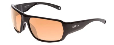 Pre-owned Smith Optics Castaway Designer Unisex Wrap Sunglasses Black/polarchromic Copper In Multicolor
