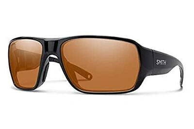 Pre-owned Smith Optics Castaway Designer Unisex Wrap Sunglasses Black/polarchromic Copper In Multicolor