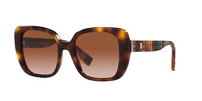 Pre-owned Burberry Helena Be 4371 Light Havana/brown Shaded 52/20/140 Women Sunglasses