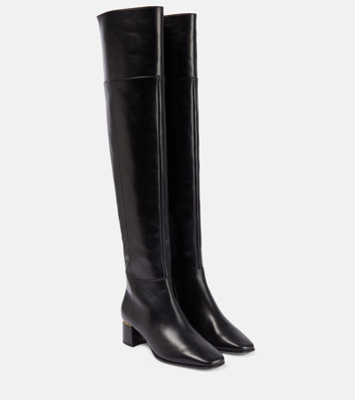 Jimmy Choo Loren 45 Calfskin Over-the-knee Boots In Black