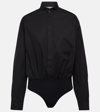 ALAÏA ALAÏA COTTON POPLIN BODYSUIT