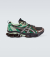 Asics Gel-quantum Faux-leather And Mesh Trainers In Dark Sepia Shamrock Green
