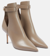 JIMMY CHOO NELL 85 LEATHER ANKLE BOOTS