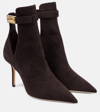 JIMMY CHOO NELL 85 SUEDE ANKLE BOOTS