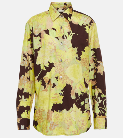 Dries Van Noten Clavelly Printed Cotton Poplin Shirt In Multicoloured