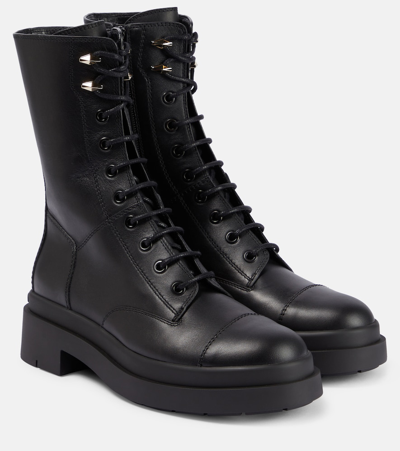 Jimmy Choo Nari Leather Mid-calf Boots In Black