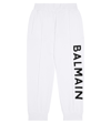 Balmain Logo Cotton Sweatpants In White
