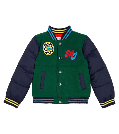 Marc Jacobs Kids' Patch-detailed Bomber Jacket In Blue