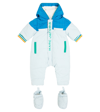 Marc Jacobs Recycled Nylon Hooded Snowsuit In Blue
