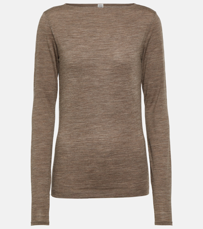 Totême Wool Sweater In Brown