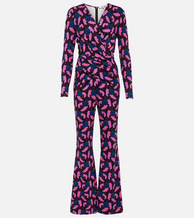 Diane Von Furstenberg Ursula Printed Jersey Jumpsuit In Multicoloured
