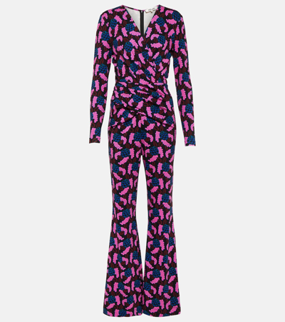 Diane Von Furstenberg Ursula Printed Jersey Jumpsuit In Pink