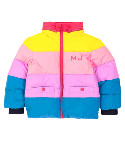 Marc Jacobs Striped Nylon Puffer Jacket In Multicolor