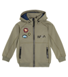 Molo Cloudy Appliqué Softshell Jacket In Green