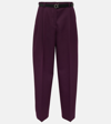 JIL SANDER HIGH-RISE WOOL STRAIGHT PANTS