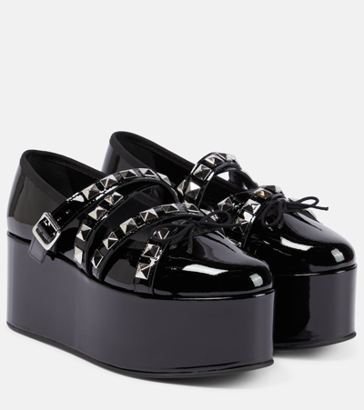 Noir Kei Ninomiya X Repetto Studded Platform Flats In Black