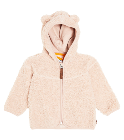 Molo Babies' Girls Pink Teddy Fleece Coat