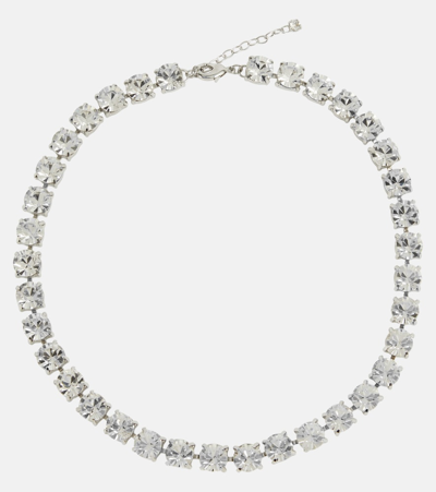 Jennifer Behr Mylah Crystal-embellished Necklace In Silver