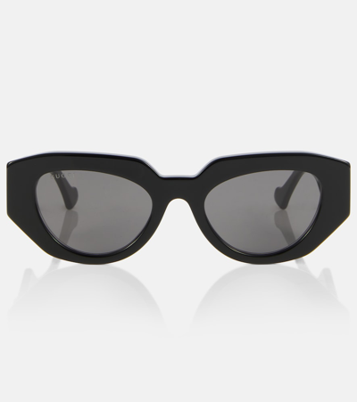Gucci Sonnenbrille Mit Geometrischem Gestell In 001 Black Black Grey