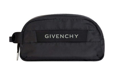 Pre-owned Givenchy Toilet Pouch In Nylon G-trek Black
