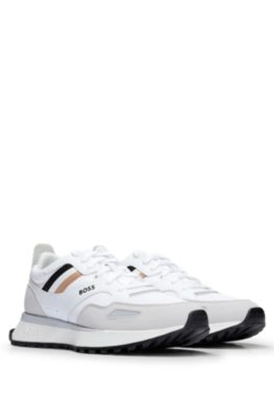 Hugo Boss Running-style Trainers With Eva-rubber Outsole In White