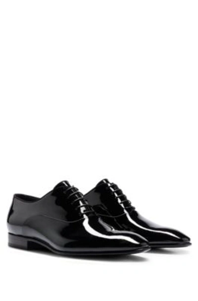 Hugo Boss Leather Oxford Shoes With Leather Lining In Black