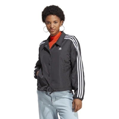 Adidas Originals Adidas Women's Originals Adicolor Classics 3-stripes Coach Jacket (plus Size) In Black 