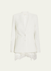 Simkhai Allie Lace-trimmed Crepe Blazer In White