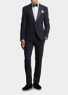 Ralph Lauren Formal Gregory Peak Lapel Single-button Sport Coat In Navy