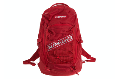 Pre-owned Supreme Logo Backpack Red