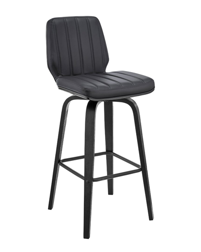 Armen Living Renee 26in Swivel Wood Bar Stool In Gray