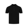 The Row Cauro Zip-front Polo Top In Black