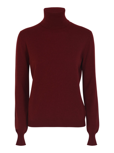 Alyki Roll Neck Slim Plain Pullover In Cuir De Russie