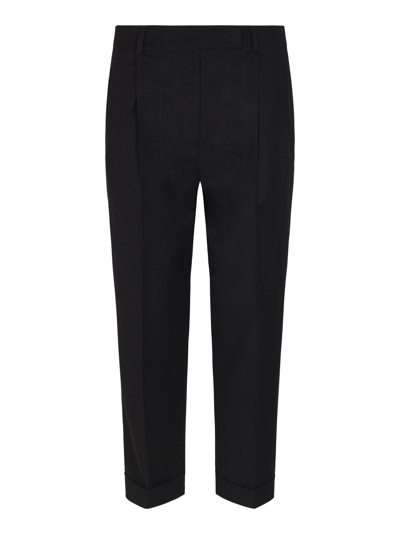 Ql2 Concealed Fitted Trousers In Grey
