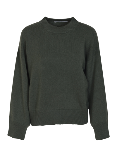 Saverio Palatella Wide Sleeve Rib Trim Knit Jumper In Eucalyptus