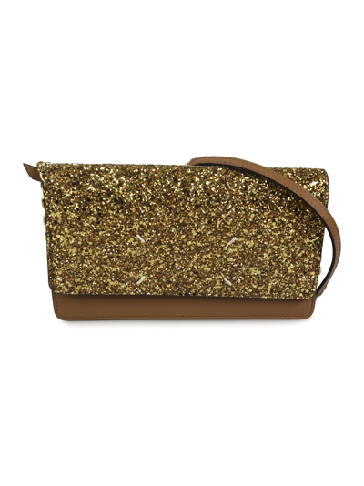 Maison Margiela Glittery Shoulder Bag In Gold