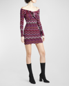 Missoni Zigzag-design Twist-detail Minidress In Multi Black Red W