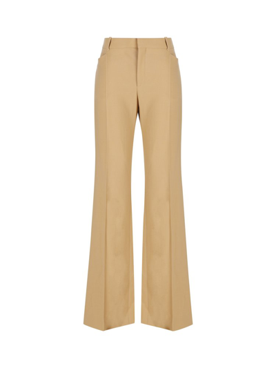 Chloé Flared-leg Tailored Trousers In Beige