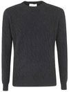Filippo De Laurentiis Royal Merino Round Neck Pullover In Black