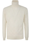 Filippo De Laurentiis Wool Cashmere Long Sleeves Turtle Neck Sweater With Braid Clothing In White