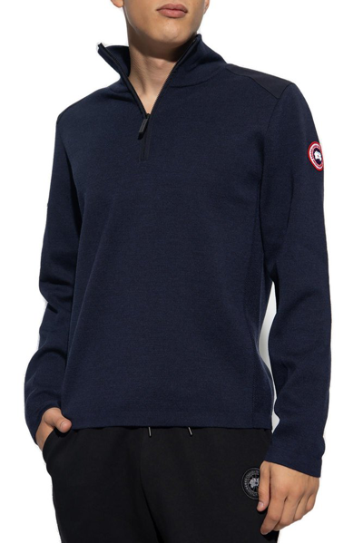Canada Goose Stormont Quarter Zip Sweatshirt In Navy