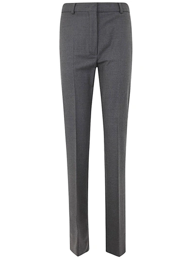 Sportmax Blackberry Stretch Straight Leg Trousers Clothing In Grey