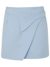 Wardrobe.nyc Wrap Skirt Mini In Blue