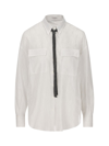 BRUNELLO CUCINELLI BRUNELLO CUCINELLI LONG SLEEVED STRIPED TIED SHIRT